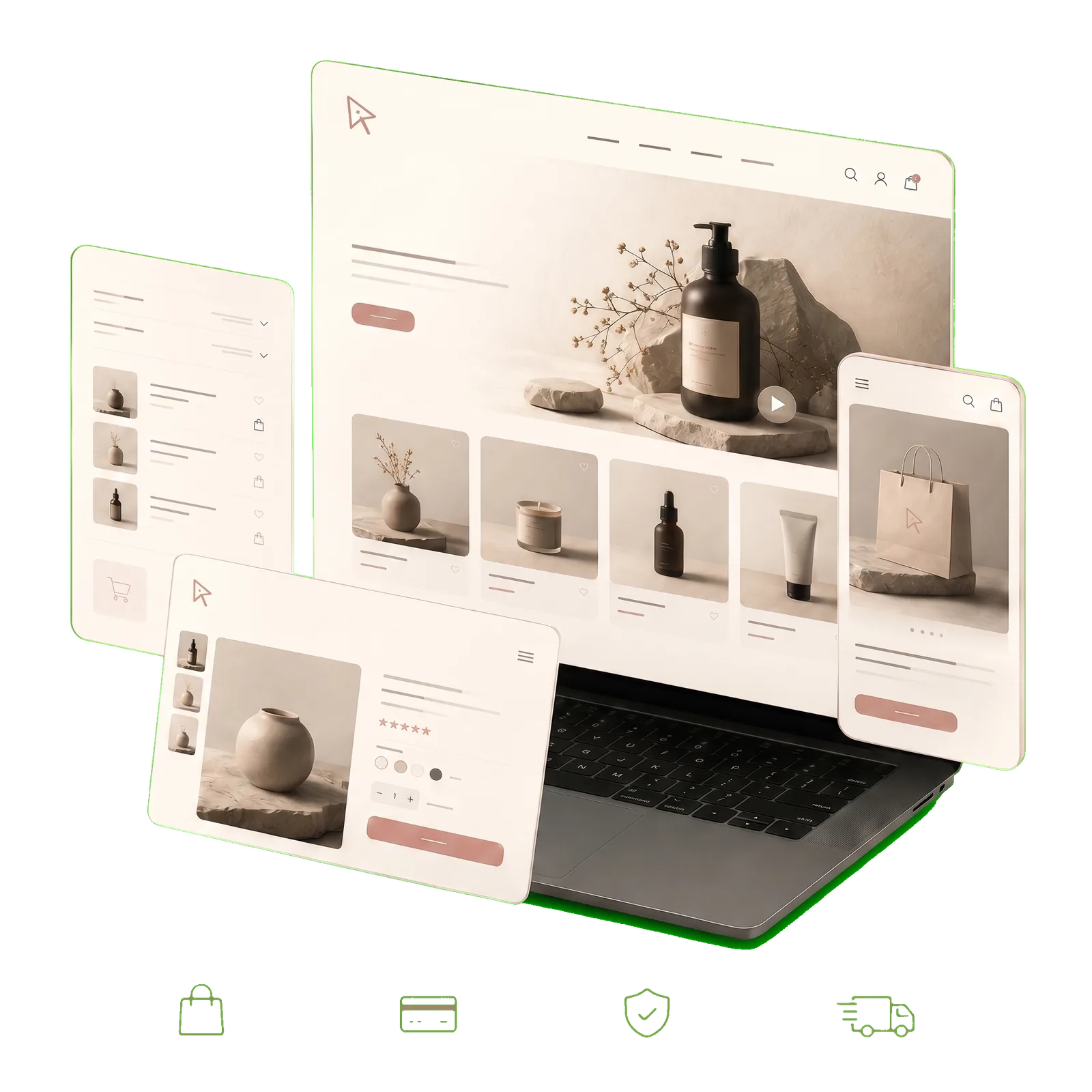 E-commerce storefront mockup
