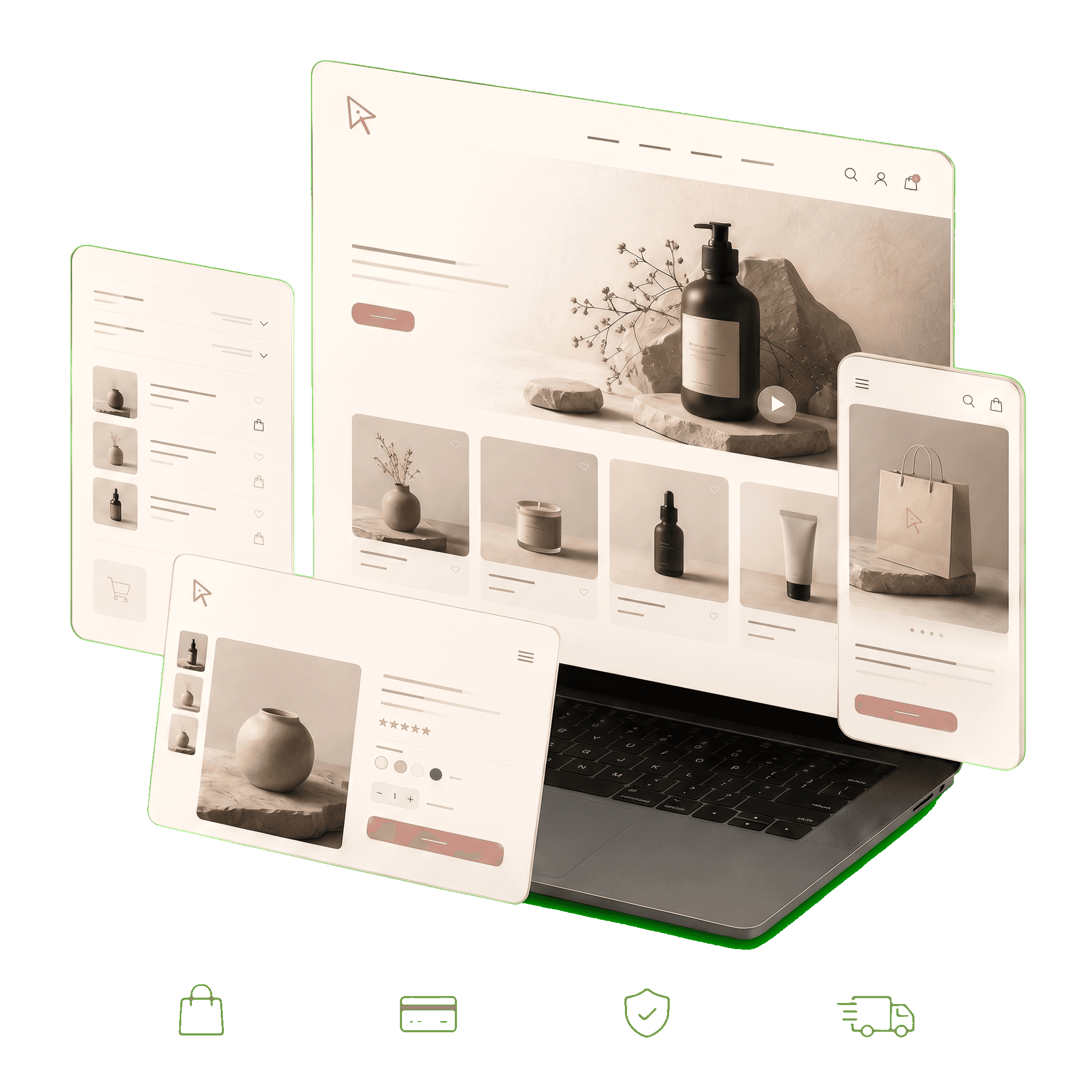 E-commerce storefront mockup